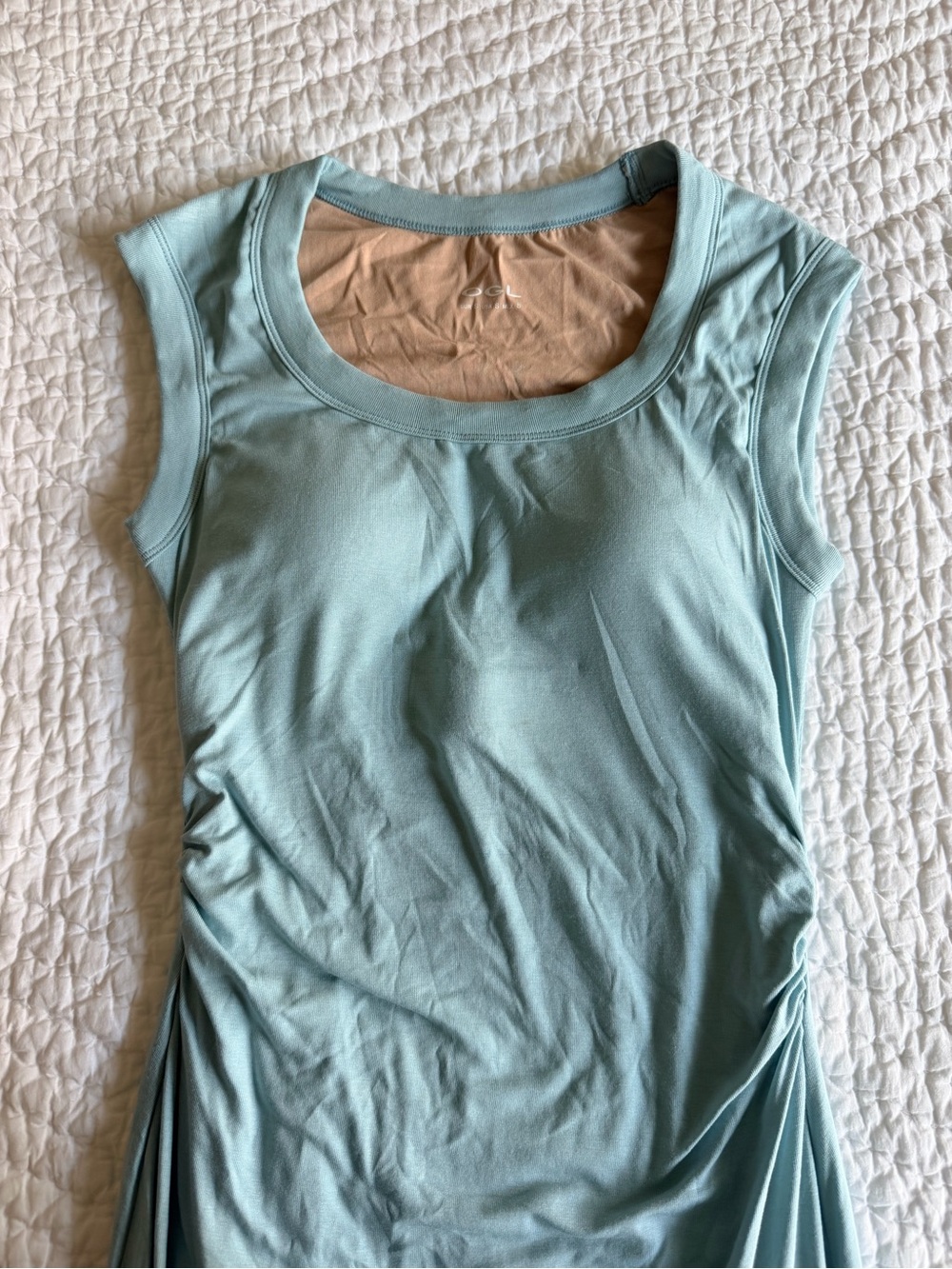 OGL Sea Corn Blue Sleeveless Midi Dress - Picture 3 of 6
